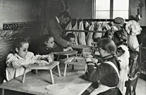 Seats Prints: Elm Court Blind School, London - Chair Caning