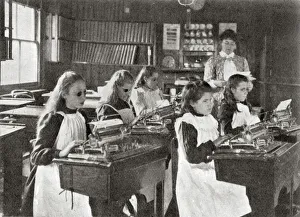 Elm Court Blind School, London - Typewriting
