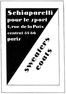 Advertisment Gallery: Elsa Schiaparelli Pour le Sport advertisment