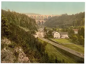 Barth Prints: Elster Valley Bridge and the Barth Mill, Plauen, Saxony, Ger