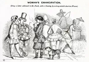 Images Dated 10th August 2018: Emancipated women of America, satire 1851