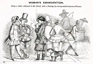 Illustrator Prints: Emancipated women of America, satire 1851