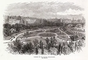 Charing Prints: Embankment Gardens (near Charing Cross Station). Date: 1872