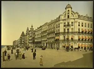 The embankment and Kursaal, (i. e. Cursaal), Ostend, Belgium