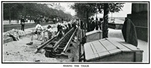 Embankment making the tracks 1906