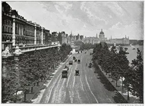 EMBANKMENT Victoria Embankment viewed from Waterloo Bridge Date: 1901
