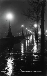 Rainy Prints: The Embankment on a Wet Night
