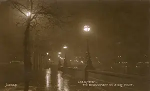 Reflective Prints: The Embankment on a wet night, London