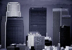 New Images November Prints: Detail of Embarcadeo architecture San Francisco monochome