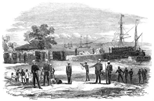 Embarkation Prints: The embarkation of British troops at Kyook Phyoo, Burma