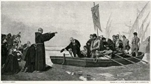 Weeping Gallery: The Embarkation of Columbus at Palos 3 August 1492