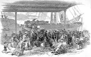 Bustling Prints: Embarkation of an Emigrant Ship, Liverpool, 1850