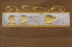 Embossed Classical Frieze on Spanish postcard