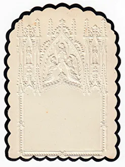 Embossed Victorian mourning card