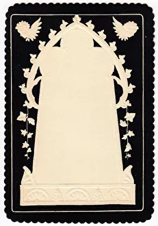 Embossed Victorian mourning card