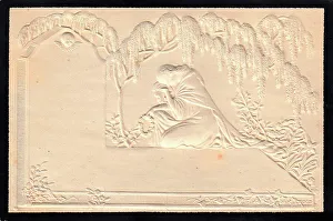 Embossed Victorian mourning card