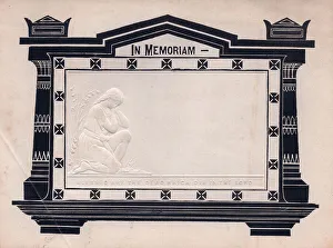 Embossed Prints: Embossed Victorian mourning card