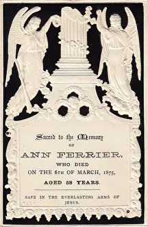 Sacred Prints: Embossed Victorian mourning card, Ann Ferrier
