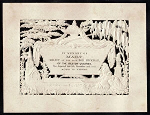 Funerary Collection: Embossed Victorian mourning card, Mary Hickman