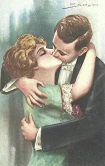 Embracing Prints: Embracing Couple
