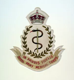 Images Dated 16th December 2011: Embroidered badge of the Royal Army Medical Corps