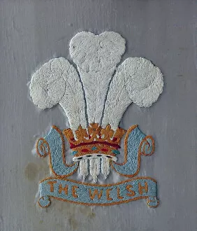 Images Dated 26th September 2011: Embroidered badge of The Welsh Regiment