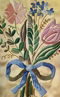 Embroidered bouquet