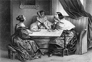 Images Dated 20th April 2018: EMBROIDERING LADY