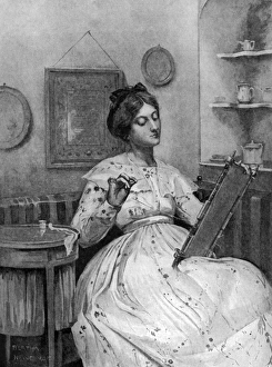 Images Dated 6th June 2017: The Embroidery Frame by Bertha Newcombe