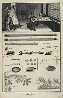 Raisonn Prints: Embroidery Workshop. Plate 1 for the article Brodeur