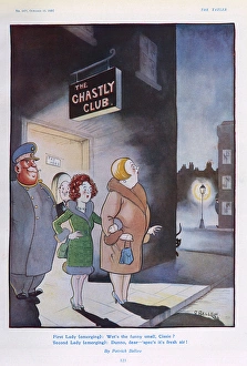 Images Dated 18th August 2017: Emerging from a nightclub - cartoon by Patrick Bellew