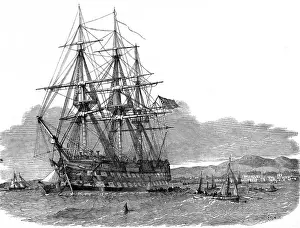 1853 Prints: The Emigrant Ship Hercules off Cambelton, Scotland, 1853