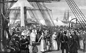 Gravesend Prints: Emigrant Ship off Gravesend; English Channel, 1875