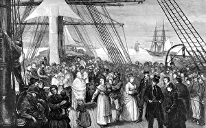 Images Dated 15th December 2004: Emigrant Ship off Gravesend; English Channel, 1875