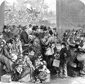 Emigrants about to board the Ganges, London, 1870