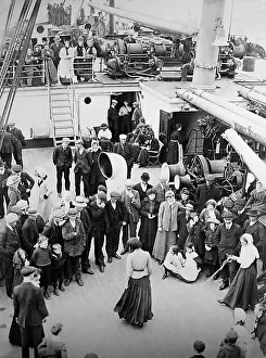 Emigrants to Canada on board ship