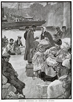 Images Dated 5th January 2021: Emigrates just arrived off a steamer at the steps of Irongate, St