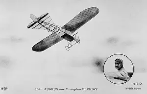 Pioneering Prints: Emile Aubrun in Bleriot monoplane