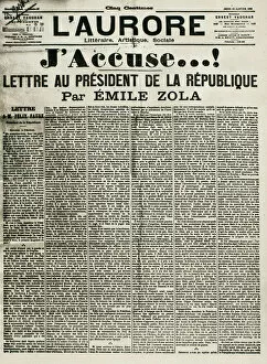 Dreyfus Collection: Emile Zola article
