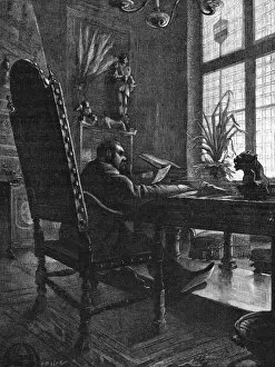 Dreyfus Collection: Emile Zola at Work