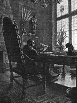 Dreyfus Collection: Emile Zola at Work