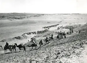 Saudi Prints: Emir Faisals army entering Wejh, Middle East, WW1