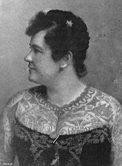Images Dated 16th March 2012: Emma de Burgh, tattooed lady, 1897