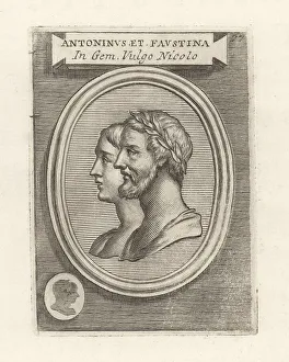 Ridolfino Venuti Prints: Emperor Antoninus Pius and his wife Faustina the Elder