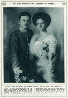 Emperor Charles I of Austria with Princess Zita Emperor Charles I of Austria with Princess Zita