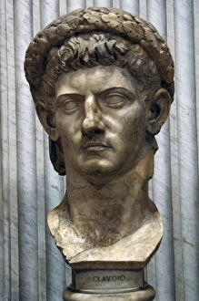 Images Dated 9th April 2009: Emperor Claudius (10 BC-54 AD). Bust. Vatican Museums