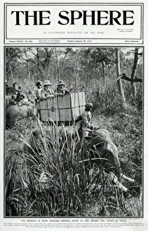 Nepalese Prints: Emperor of India enjoying sport in the jungle 1912