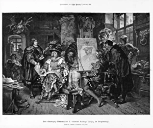 Images Dated 5th August 2016: Emperor Maximillian I in Durers studio