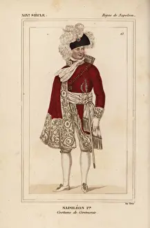 Librairie Prints: Emperor Napoleon Ist, in ceremonial robes, 1804