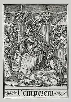 Mort Prints: The Emperor visited by Death. Series The Dance